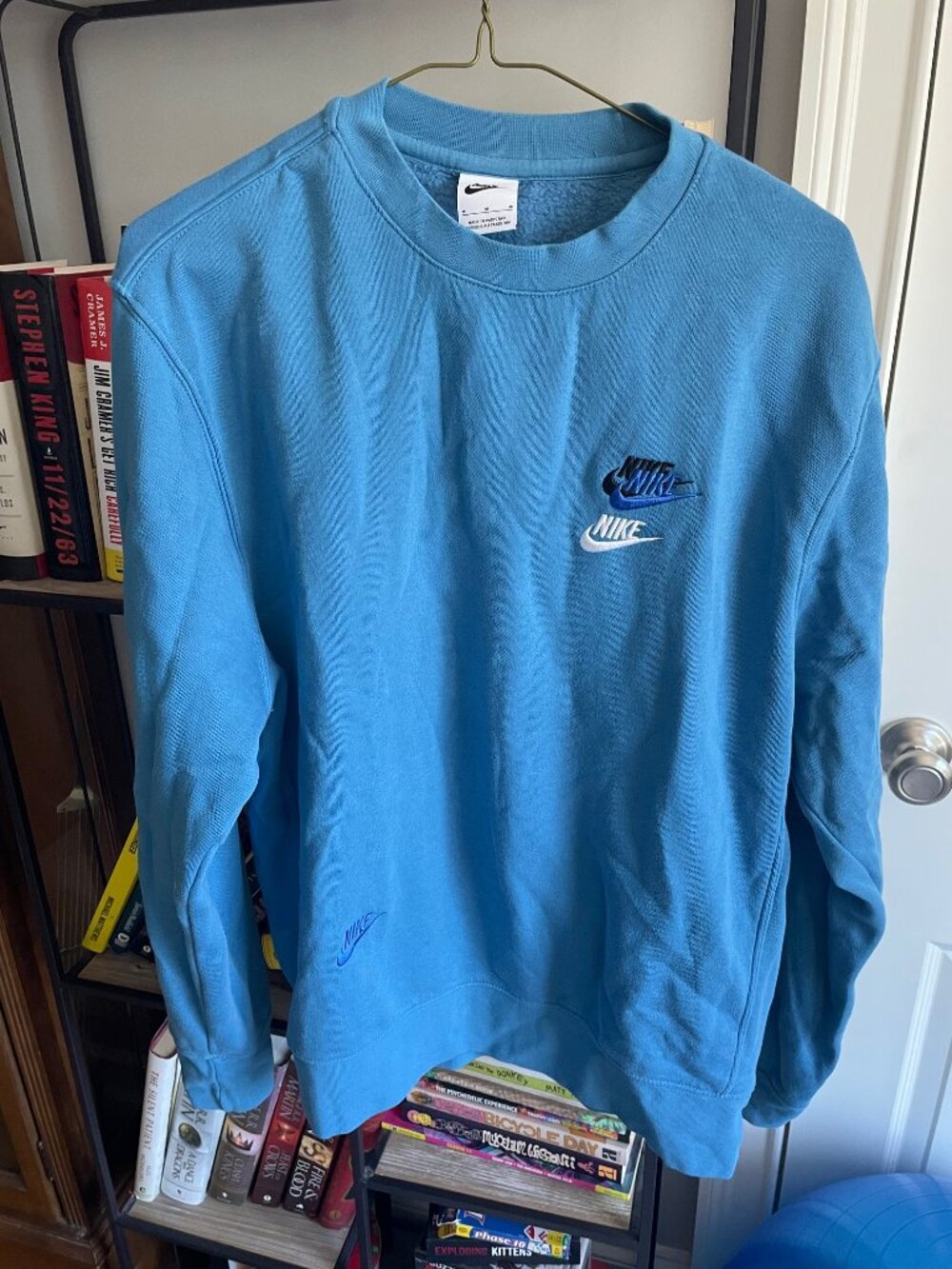 Nike Multi Logo Crewneck Sweatshirt - Medium (M) Blue
